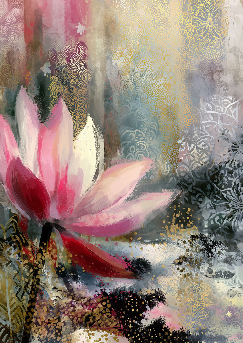 Lotus Flower Canvas Print & Poster Wall Art - AI PRINT LAB